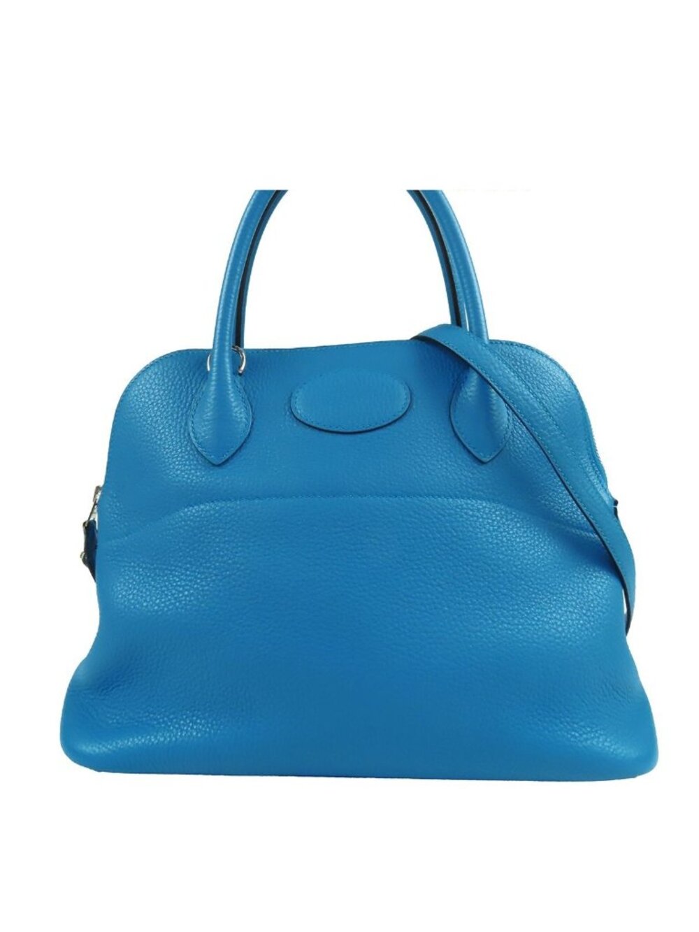 Hermes Bolide 31 Blue Zanzibar Silver Taurillon 2-Way Shoulder Bag